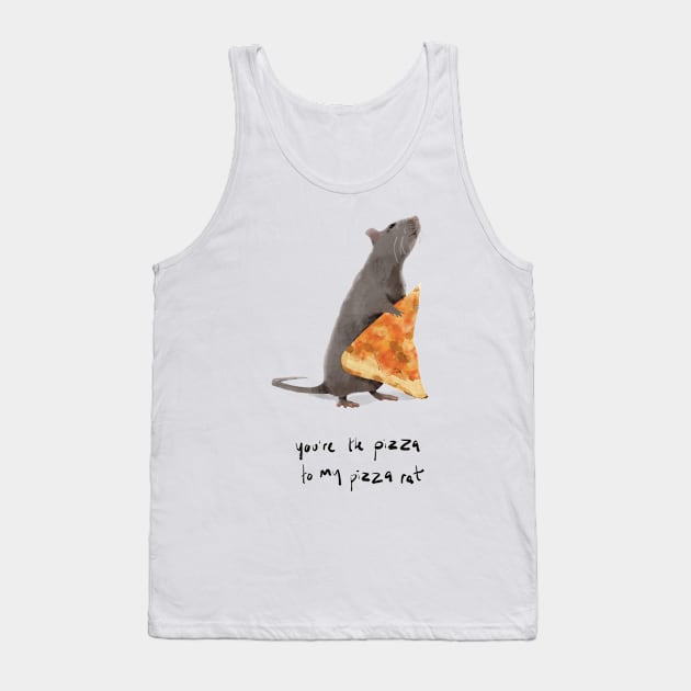 Pizza Rat Love Tank Top by Flockadoodle